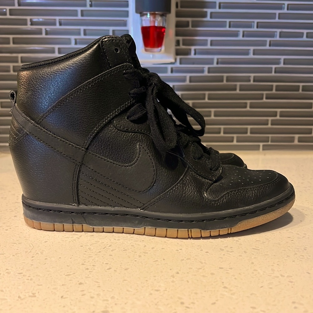 Lace Up High Top Wedge Sneakers